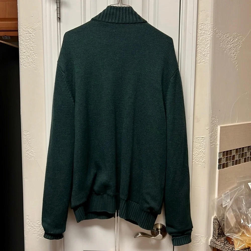 Beretta Sweater. EUC. Large. Windproof Liner. Forest Green. Very Warm in Wind. - Picture 3 of 6